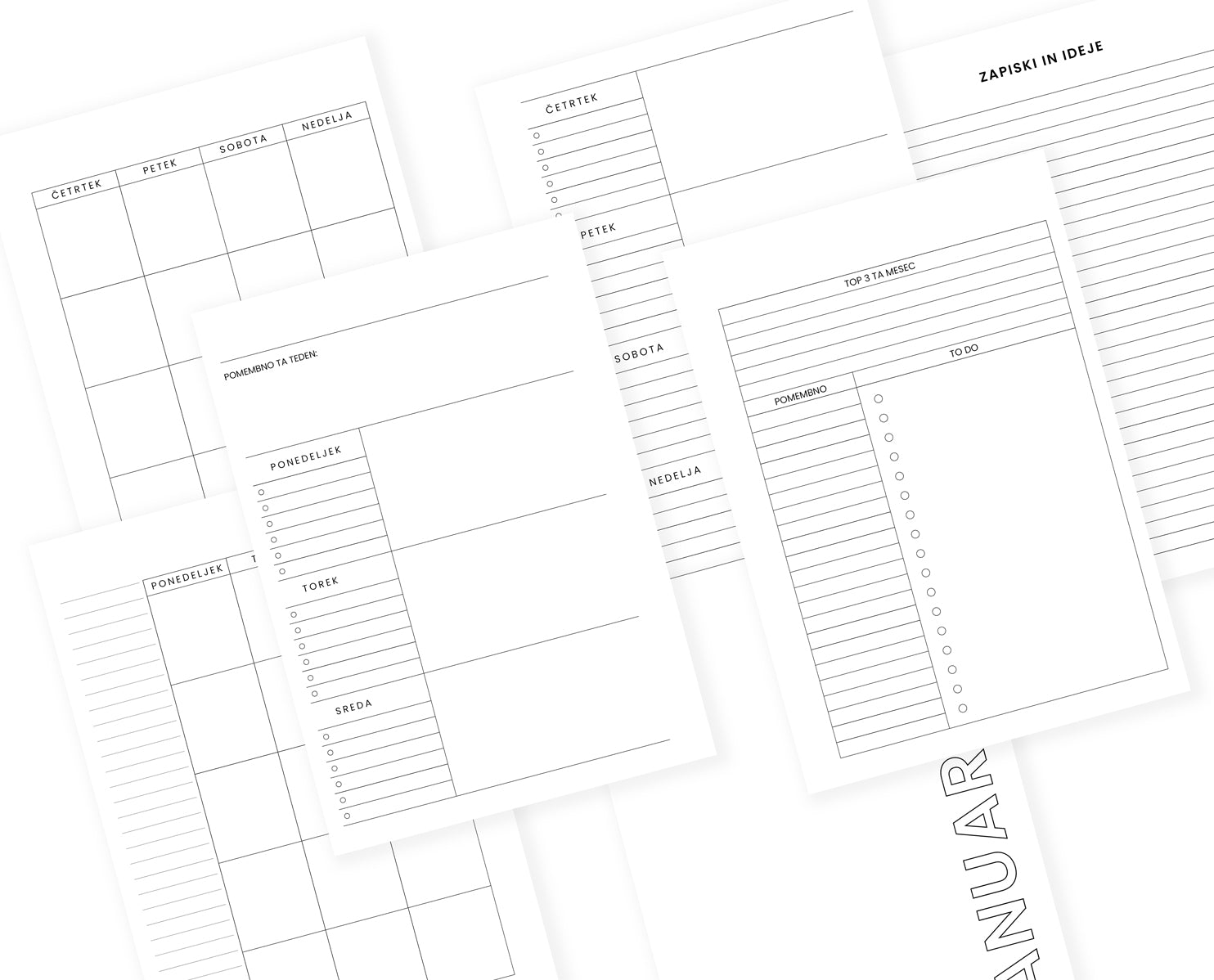 Nedatiran Letni Planer - Flow Rose | UlmiPlan