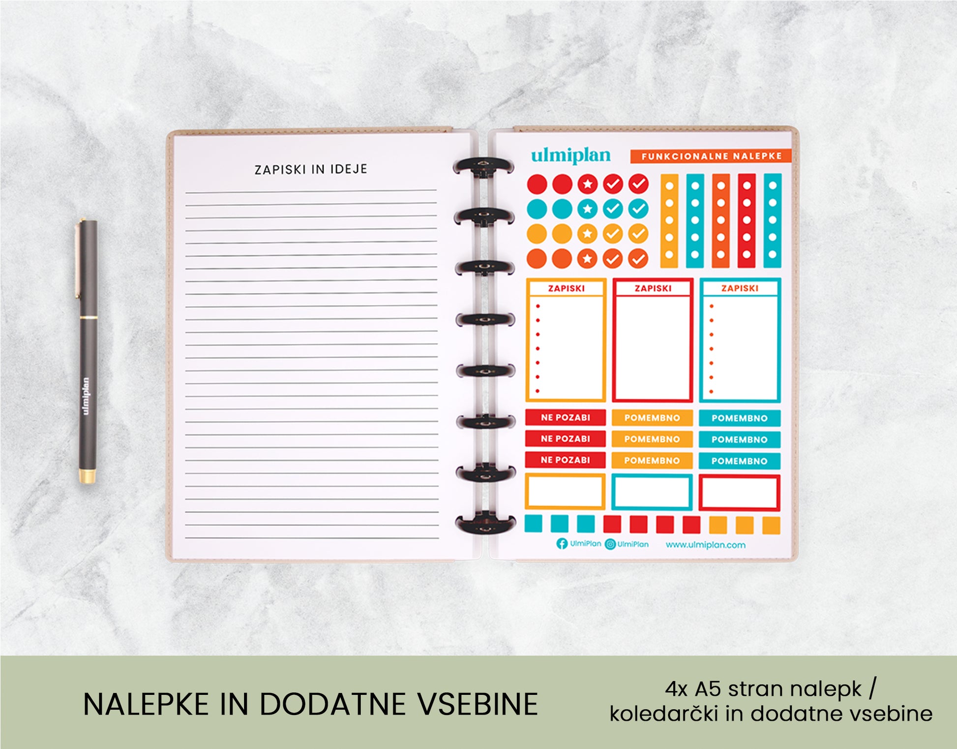 Letni planer 2026 - Inserti Toupe hardcover