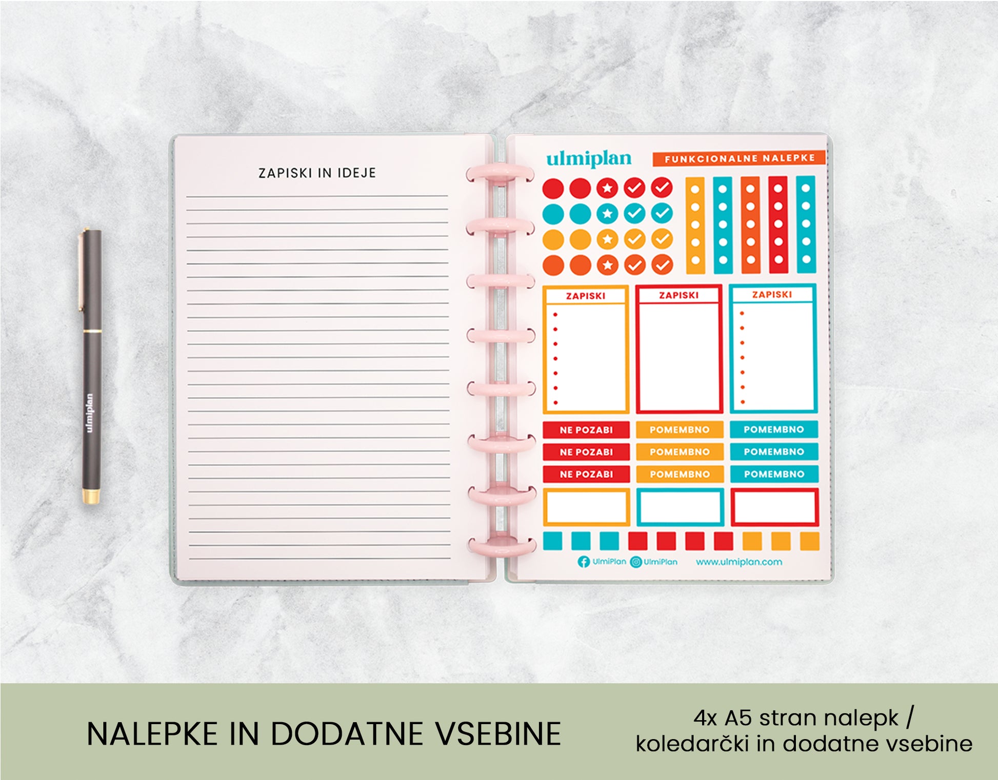 Letni planer 2026 - Inserti Verde Sky hardcover